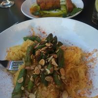 Spaghetti squash and chickpea fritters at Hook and Ladder in Sacramento