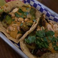 Brussels Sprouts tacos with peanut sauce  #Veganuary at Frida 602 in Covington