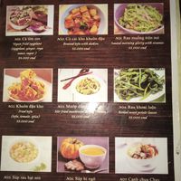 Menu at Hoa Nghiem in Hue