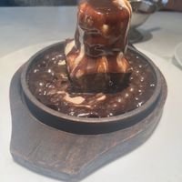 Brownie with ice creamm  at Aharveda Restaurant in Mumbai