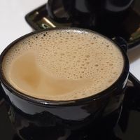 No-coffee filter coffee! So yum made with white peas at Aharveda Restaurant in Mumbai