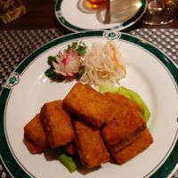 Vegan fish chunks at Restaurant L'Hirondelle Royale Sarl in Luxembourg City