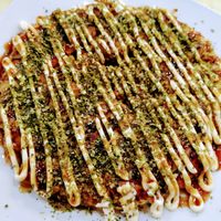 Vegan okonomiyaki at Dareshasu in Tenerife