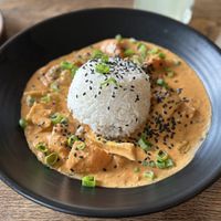 Curry mit Basmatireis  at Karls Kraut in Luzern