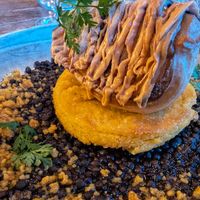 Braised Cabbage, Polenta, Beluga Lentils at Karls Kraut in Luzern