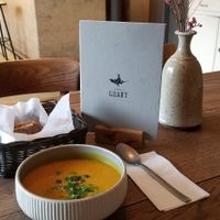 Pumpkin soup at Karls Kraut in Luzern