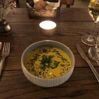 Coconut soup! Yummmmmm at Karls Kraut in Luzern