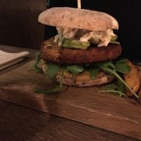 tempeh burger at Karls Kraut in Luzern