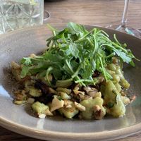 wild garlic gnocchi  at Karls Kraut in Luzern