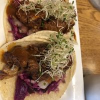 Cauliflower tacos- very spicy and delicious   at The Flying Steamshovel in Rossland