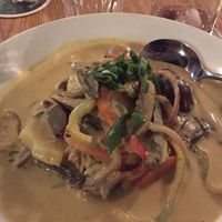 Yellow Coconut Curry at The Flying Steamshovel in Rossland