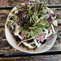 Brussels sprouts with micro greens   at Cloud Red in Shorewood