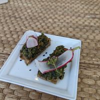 Pesto toast at La Part du Colibri in Crest