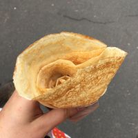 Sugar and lemon crepe at Vegan Market of Melbourne in St Kilda