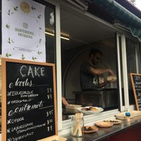 Patisserie with French pastries and crepes at Vegan Market of Melbourne in St Kilda