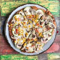 Gluten free pizza, vegan option available at Dragonfly Cafe in Ubud