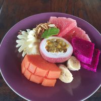Fruit salad at Dragonfly Cafe in Ubud