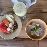 Breakfast Set porridge  at Dragonfly Cafe in Ubud