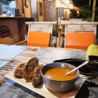 soup + bread at Homemade Burgers and Sandwiches in Koh Samui