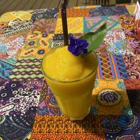 Mango “shake” (Mango & ice blended)   at Homemade Burgers and Sandwiches in Koh Samui