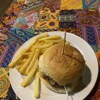 Burger & fries  at Homemade Burgers and Sandwiches in Koh Samui