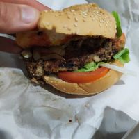 Burger with beans at Homemade Burgers and Sandwiches in Koh Samui