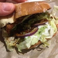 Inside bbq sandwich  at MAX in Wroclaw