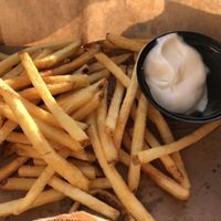 Fries with vegan mayo  at MAX in Wroclaw