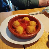 Buñuelos a la vizcaína. at Alive in Barcelona