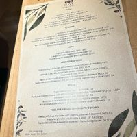 English menu at Alive in Barcelona