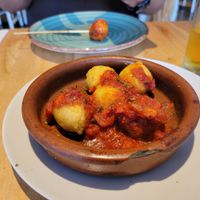 Vegan cod buñuelos at Alive in Barcelona