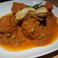 Veg-meatballs in basque style sauce at Alive in Barcelona