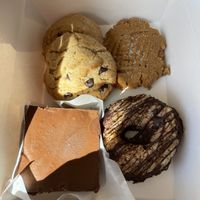 Brownie: pb cookie: choc chip cookie: Samoas  at Tiny Moreso in Portland