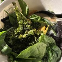 Hard to see anything else after I dumped the greens in but wow was this good    at Hinodeya Ramen in San Francisco