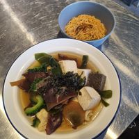 Medicinal herbal soup and capellini noodles to accompany the ingredients chosen at Xiǎng Shū ZhíRén 饗蔬職人- VegesM - North District - Maybe closed in Taichung