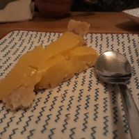 Dessert / passion fruit pie at La Cabra en el Tejado in Madrid