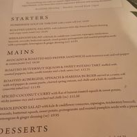 Vegan options at The Merlin in Alderley Edge