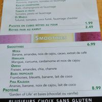 Cvégé (Smoothies) at Cvege Resto in Sainte-therese