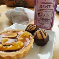 Bananas foster and peanut butter bulls eyes at The Sweet Praxis in Syracuse