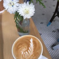 Vanilla Oat Milk Latte at The Sweet Praxis in Syracuse