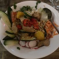 Rice bowl with 'this isn’t chicken’ #Veganuary at Pho in Liverpool