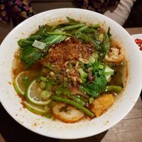 Pho with tofu, lemon, morning glory, green beans. Bit spicy but soooo tasty at Pho in Liverpool