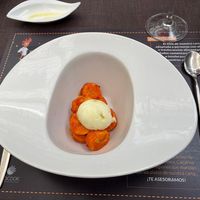 Slow cooked plantana with mojo rojo at El Duende del Fuego in La Palma