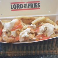 Shrimp loaded fries at Lord of the Fries in Glenelg