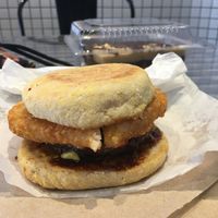 Breakfast bap at Lord of the Fries in Glenelg