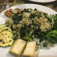 The Indonesian dish (so delicious!) at Mana del Jardin in Puerto Escondido