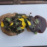 Steak and potatoes    at Max Well in New Orleans