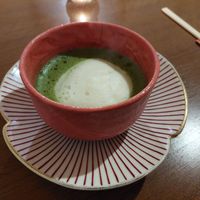 Macha latte at Onwa in Nara