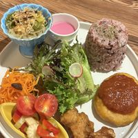 Tofu Hamburger Plate   at Onwa in Nara
