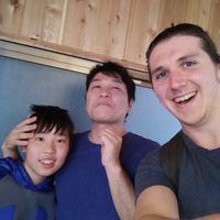 The host and I believe his son.

Lovely friendly pair. Make sure you go say hi! at Onwa in Nara